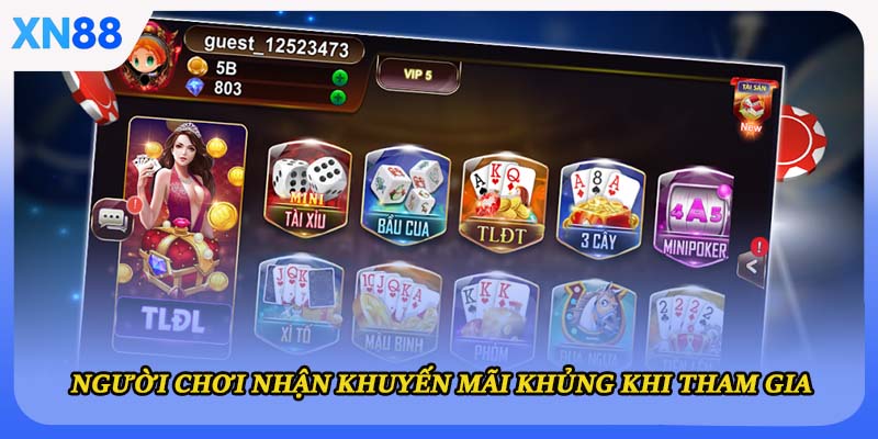 Người chơi nhận khuyến mãi khủng khi tham gia